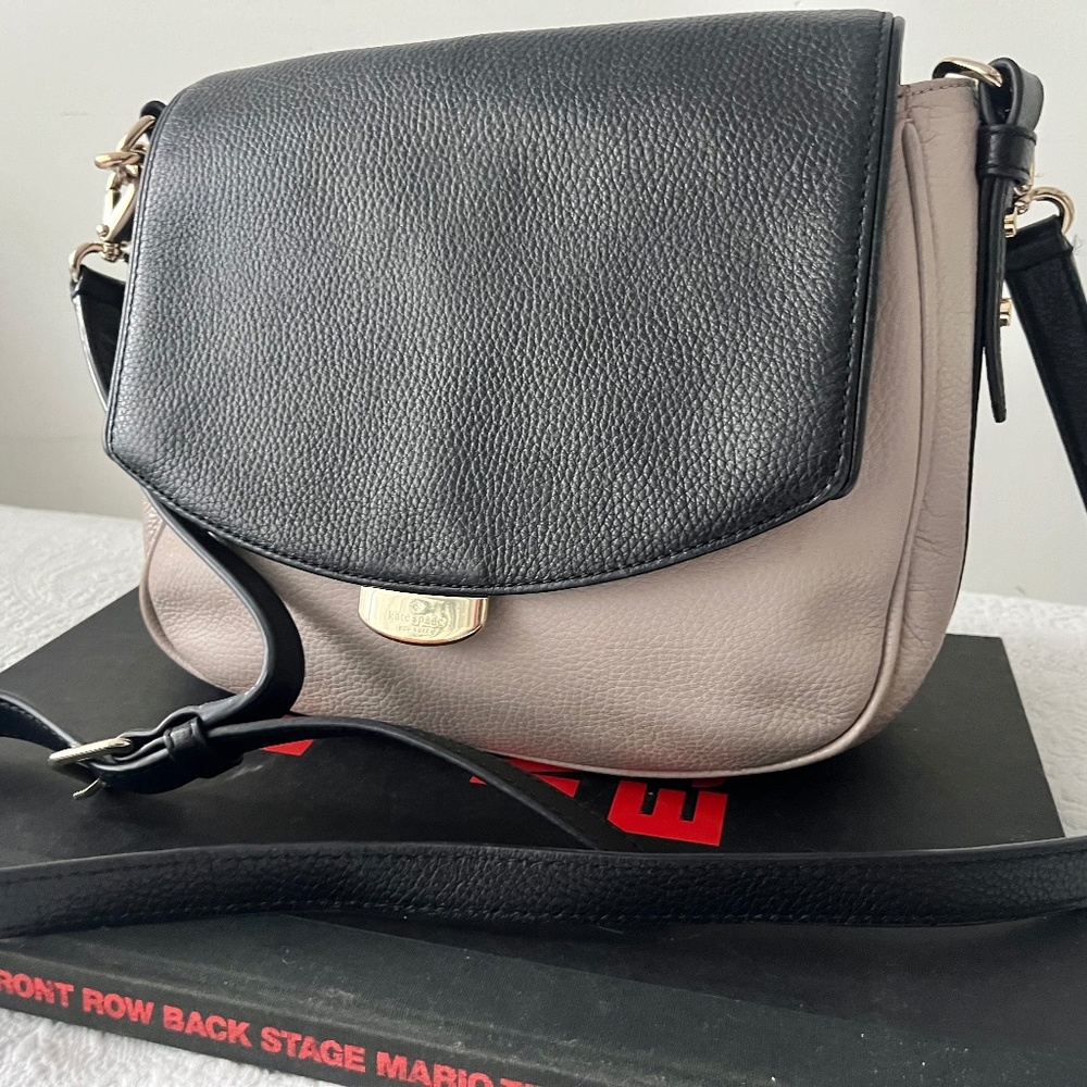 Kate Spade Leather Crossbody Black Rosy Pink Bag